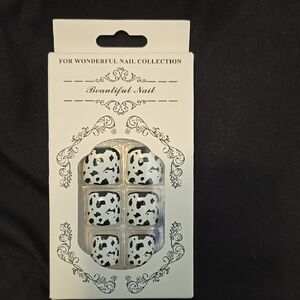 Beautiful  Nail Cow Print False Toe Nail Set